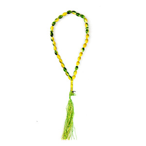 Oval Painted Unisex Islamic Chanting Tasbih <b>Bracelet</b> 33 Prayer <b>Beads</b> Plastic Misbaha Jewelry for Muslims Religious Gifts - Product Image 3