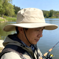 Chapeau de soleil unisexe multifonctionnel à fermeture éclair, pliable, pour la pêche en plein air, la randonnée, chapeau de cowboy, chapeau seau portable, protection UV, avec poche