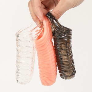 Anneau de pénis Dragon Lock, couleur chair, réutilisable, manchon pénien invisible, <span class=keywords><strong>préservatifs</strong></span> magiques pour hommes - Product Image 5
