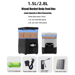 QihangRAS 1.5L Distributore Automatico di Mangime per Laghetto Koi in Plastica Eco-Friendly QL-EV615CS Piccolo Alimentatore Temporizzato per Pesci d'Acquario - Product Image 5