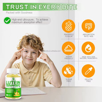 Complément alimentaire pour la santé de la vue en gommes OEM Lutéine Zéaxanthine avec Astaxanthine, Vitamines C et E, Myrtille, Pépins de raisin, Oméga-3, Safran