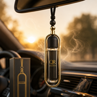 Bouteille diffuseur de parfum miniature personnalisable imprimée 10 ml vide à suspendre pour voiture, flacon de parfum en verre pour pendentif de voiture