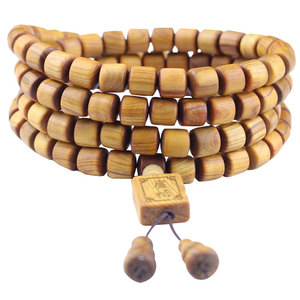 Cuentas de oración budistas Cliff Cypress, 108 cuentas, forma de barril de 8 mm, joyería unisex para ceremonias religiosas - Product Image 5