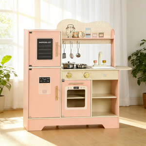 Nuevo Juego de Cocina de Juguete de Madera Rosa Multifuncional <span class=keywords><strong>para</strong></span> Niñas 2026, Refrigerador de Juguete <span class=keywords><strong>para</strong></span> Niños - Product Image 2