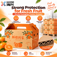 Fruit- en groenteverpakkingen, gekleurde bedrukte verzenddozen, fabrieksgemaakte op maat gemaakte golfkartonnen dozen met handvat