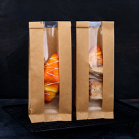 Sac en papier kraft étanche à l'humidité pour emballage de thé avec fenêtre transparente le sac de cuisson au café