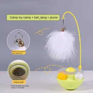 New Style Hot Sells With Feather and Catnip <b>Balls</b> Top Feather Tumblers Cat Teasing <b>Stick</b> Cat Toys Tumbler Interactive cat Toy - Product Image 4