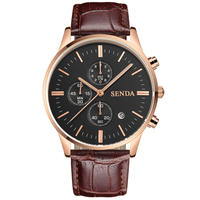 Jam Tangan Pria Quartz Sport Chronograph Stopwatch Kaca Mineral Casing Alloy OEM Kustom