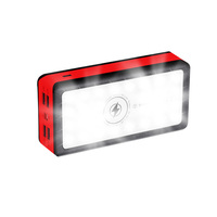 Batterie externe magnétique sans fil 40000mAh multi-ports à charge rapide, alimentée par énergie solaire pour l'extérieur