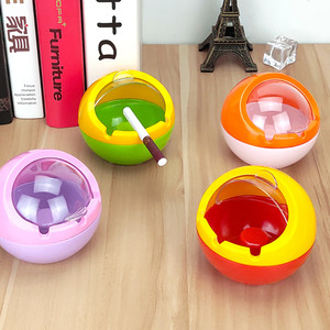 Wuhe Creative Ashtray Plastic Round Square With Lid Windproof Sealed For Home Hotel Random Color - Product Image 3