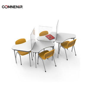 โต๊ะนักเรียนปรับระดับความสูงได้ โต๊ะกิจกรรม โต๊ะเรียน ผลิตด้วยกระบวนการชุบโลหะ - Product Image 2