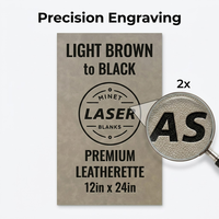 Láminas de Cuero PU para Grabado Láser, 0.8mm, Marrón Claro a Negro, Parche de Cuero Sintético Termoadhesivo con Adhesivo