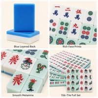Ensemble de Mahjong de luxe personnalisé de Singapour, en mélamine durable, 156 tuiles avec tuiles Joker volantes pour les jeux de casino et les clubs de jeux à domicile