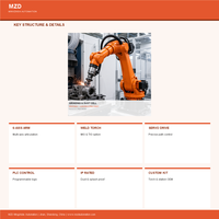 Robot de soudage automatique à 6 axes MZD, bras robotisé, étanche IP67, anti-poussière, machine de soudage servo-électrique