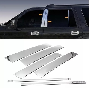 Pour 1997-2017 Ford <span class=keywords><strong>Expedition</strong></span> Acier Inoxydable Chrome Fenêtre Pilier Post Garniture 6PC - Product Image 2