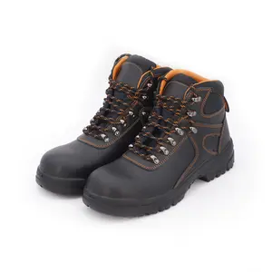 Botas de trabajo con punta de acero para hombre y mujer, zapatos de seguridad impermeables, Botines de cuero de alta calidad