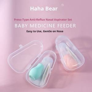 Limpiador de succión de Nariz de bebé Clip de Nariz de silicona Anti-reflujo Kit de limpieza de tapón <span class=keywords><strong>nasal</strong></span> presionado a mano - Product Image 5