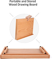 Table à dessin pliable portable en bois, réglable sur 5 positions, pour le dessin et le croquis