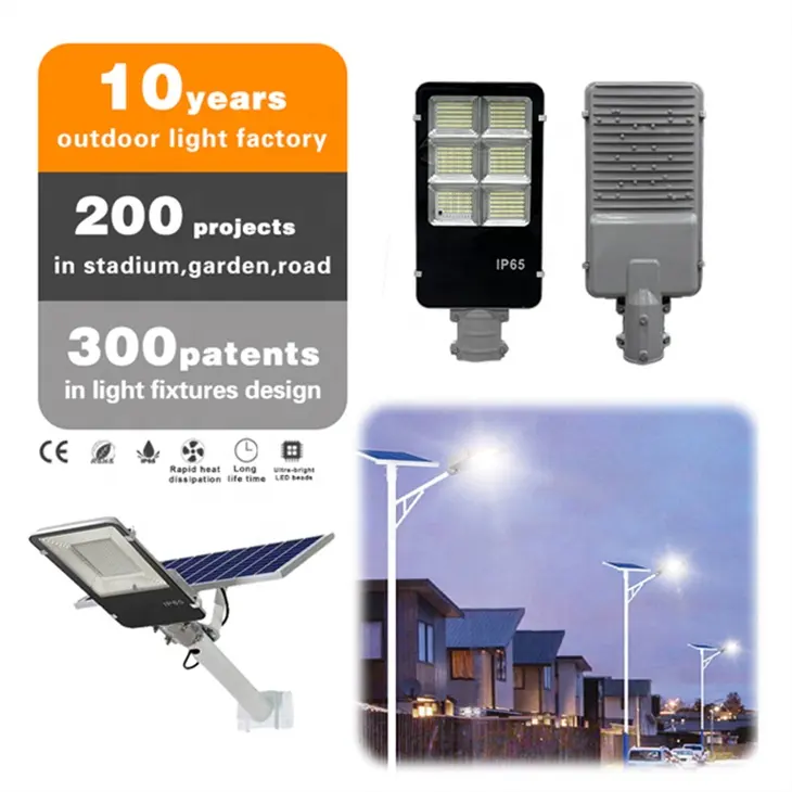 Fabrieksprijs Zonne-Straatverlichting Buiten Waterdicht Ip 66 Afstandsbediening Hoge Kwaliteit Zonne-Straatverlichting