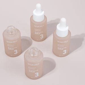 ขวดแก้วสำหรับรองพื้นขวดน้ำสีเบจสีขาวขุ่นขวดแก้วขนาด30มล. ขวดเซรั่มบำรุงผิว - Product Image 1