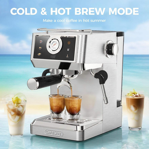 CAFELFFE Cafetera Eléctrica Semiautomática de Acero Inoxidable de 20 Bares con Espumador de Leche para Café <span class=keywords><strong>Espresso</strong></span>, Latte Caliente, Cappuccino, Uso Doméstico - Product Image 5