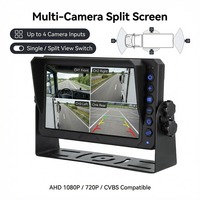 Monitor LCD Inteligente T-WIN de 7 Pulgadas para Camión, AHD 1080P, Pantalla para Cámara de Reversa, DVR de 2/4 Canales, 1 Año de Garantía, Conector de Aviación de 4 Pines