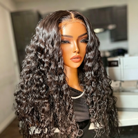Produsen Wig Rambut Manusia Jerry Curly, Layanan OEM, Wig Rambut Virgin HD Lace Hitam Alami, Harga Pabrik Xuchang