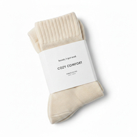 Emballage de chaussettes personnalisé avec logo, étiquettes, manchons, papier kraft, carton, emballage de chaussettes en gros