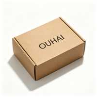 Boîte d'expédition pliable en carton ondulé personnalisée en papier kraft imprimé pour l'emballage d'huiles essentielles, de soins de la peau et de sérums.
