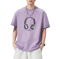 T-shirt à manches courtes pour homme avec imprimé graffiti, style hip-hop, motif esquisse, en coton oversize, décontracté, printemps-automne, vente en gros OEM
