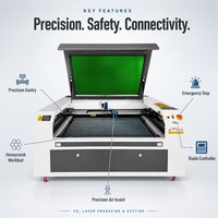 Machines de découpe laser CNC KH-1080 pour acrylique, cristal, bois, machine de gravure, prend en charge Dst DXF, 80-150W, moteur pas à pas 57