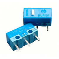 Micro-interrupteur de souris HUANO, bouton poussoir, coque bleue, matériau PVC rose, 20 millions de cycles de vie, applicable aux souris et aux claviers