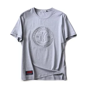 T-shirts en coton épais 300 GSM, coupe ajustée, tricotés, unis, personnalisables avec logo imprimé et gaufré 3D, style vintage blanc – Vente en gros - Product Image 4