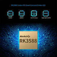 Placa base Radxa ROCK 5B RK3588 Rockchip Linux brazo integrado Control de Inteligencia Artificial AI placa a placa
