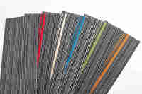 Dalles de moquette grises à rayures vertes 25*100cm, en PP, résistantes au feu, modulaires, pour espace de travail et salle de réunion
