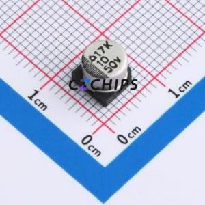 Condensador Electrolítico de Aluminio SMD MVK50V10M6.3*5, D6xL5mm 10uF 20% 50V 29mA-120Hz - Product Image 1