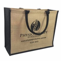 Sac fourre-tout en toile de jute personnalisé pour la publicité