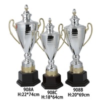 Trophée de football et de basketball en métal, grande taille, haute qualité, personnalisable avec logo et nom, pour récompenses sportives, vente en gros