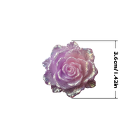 Accessoires de bijouterie en résine pour coque de téléphone et épingle à cheveux DIY, motif luciole et rose lumineuse, technique de goutte de résine, carte 36mm