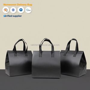 <b>Custom</b> Logo Recyclable Non-Woven Thermal Insulated Cooler Bag for Outdoor Takeaway Food Cake Chocolate & Drinks - Product Image 1
