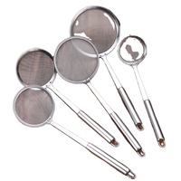 Cuillère écumoire en acier inoxydable 304 à mailles fines, passoire alimentaire, compatible lave-vaisselle, pour graisse, sauce et mousse, pour fondue, avec long manche