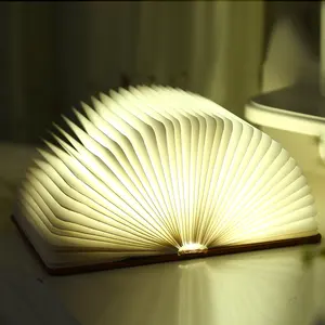 AGQ China Supplier creative Home Decoration USB PU Cover folding lumio led book lamp