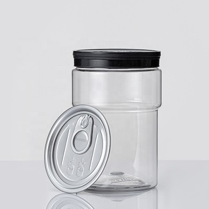 Cung cấp lon nhựa PET nắp bật 370ML 600ML đựng thực phẩm, kẹo, ngũ cốc, hạt khô - Product Image 2