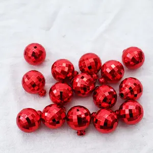 प्लास्टिक इलेक्ट्रोप्लेटेड बॉल क्रिसमस सजावट चौकोर विशेष आकार का सोना, चांदी, लाल, हरा और नीला क्रिसमस बॉल पेंडेंट