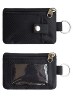 Boshiho Transparent suspendu corde porte-clés étanche Polyester carte de visite porte-cadeau couleur unie bracelet portefeuille porte-monnaie