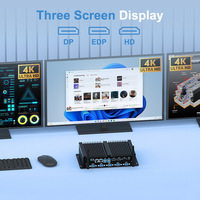 Jaringan ganda Triple Display Mini Desktop perlapan generasi I5 antarmuka USB digunakan industri tertanam komputer lintas batas
