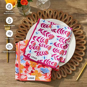 두꺼운 양면 티타월 흔적없는 보풀없는 주방용 세척 타월 맞춤 로고 고급 1100gsm 1200gsm - Product Image 3
