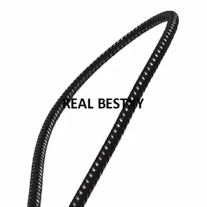 2023 Ca.: 5mm Black Braid Nylon Seils chnüre mit Stahl faden Geflochtene Nylon Schnur Stränge Spitze für Armbänder Schmuck Großhandel