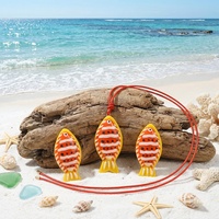 Parure de bijoux étanche pour femme, collier et boucles d'oreilles en résine acrylique colorée, motif poisson tropical, idéale pour les vacances à la plage – Collection été très prisée