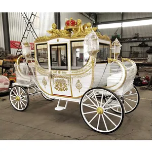 2023 New Design Factory Price Luxury Fairytale Deluxe Horse Drawn Horse Carts